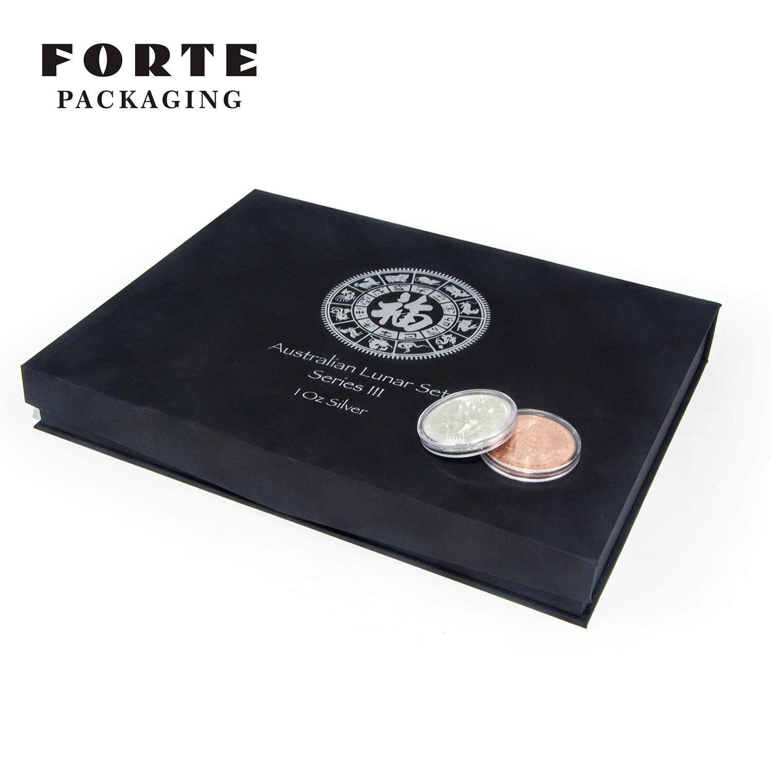 Multifunction Coin Box Tabard jewelry display rack travel gold coin Display black silver coin Clamshell box