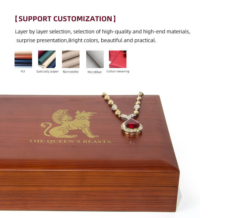 FORTE Wholesale Wood Jewelry Box Customized Wooden Wedding Ring Box Luxury Jewelry Wooden Packaging Bracelet Boxes