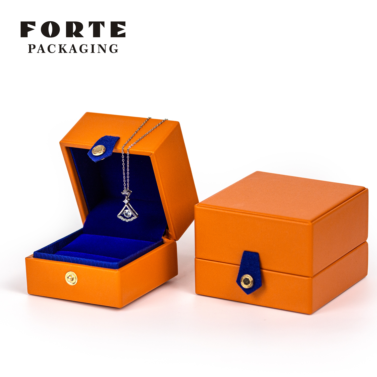 FORTE Branded elegance fashion orange bangle pendant box luxury ring custom jewelry packaging set box