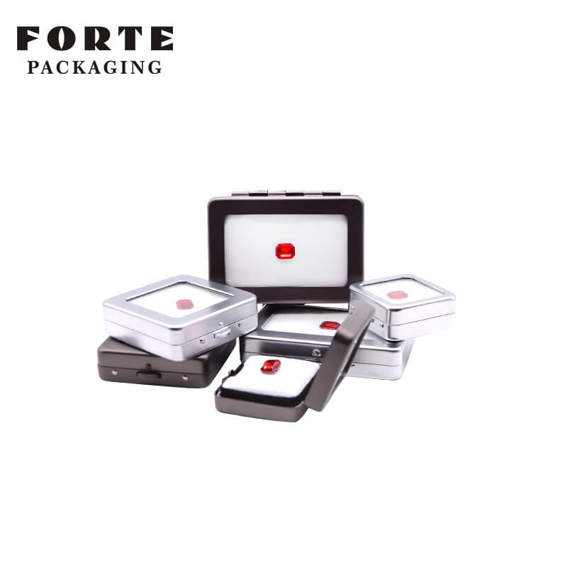 FORTE square metal diamond display box gem stone storage box