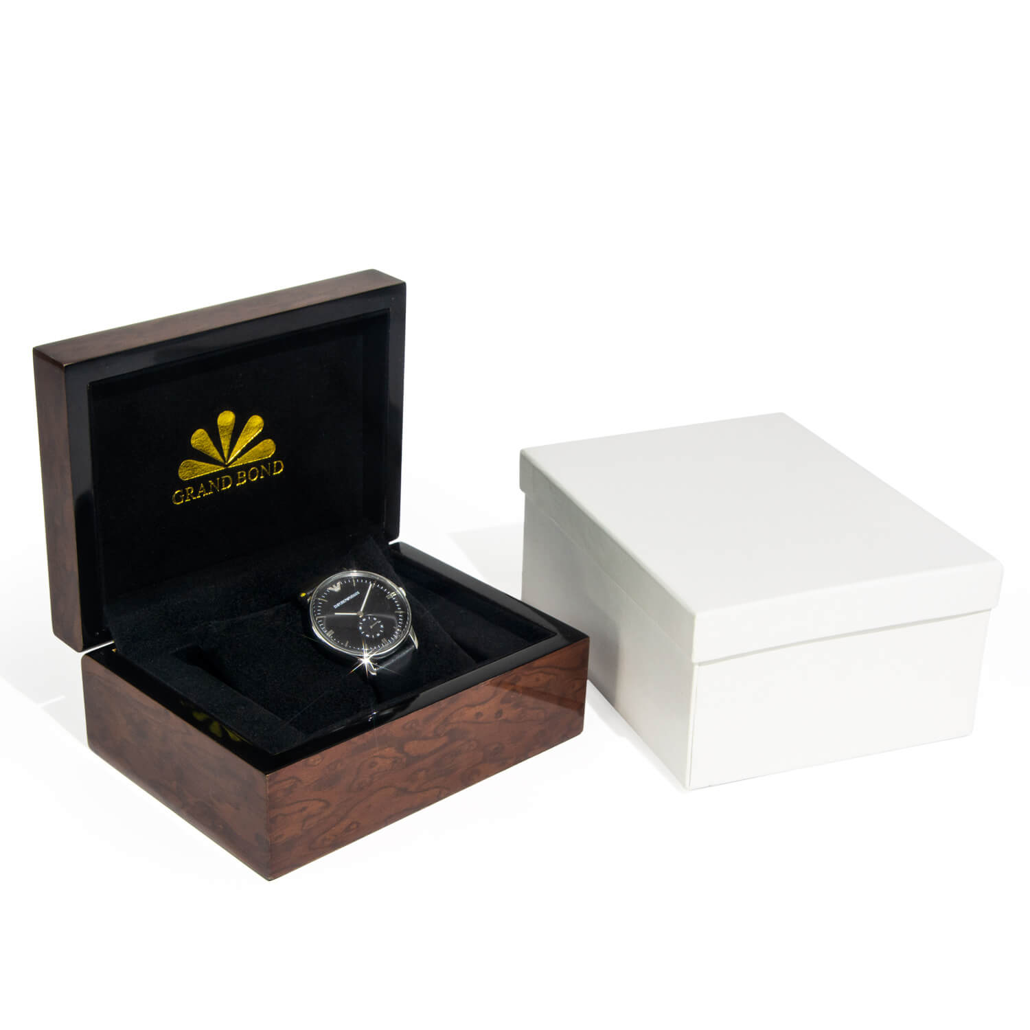 FORTE High End Special Wood Package Jewelry Custom Brand Name Logo Wooden Watch Storage Box