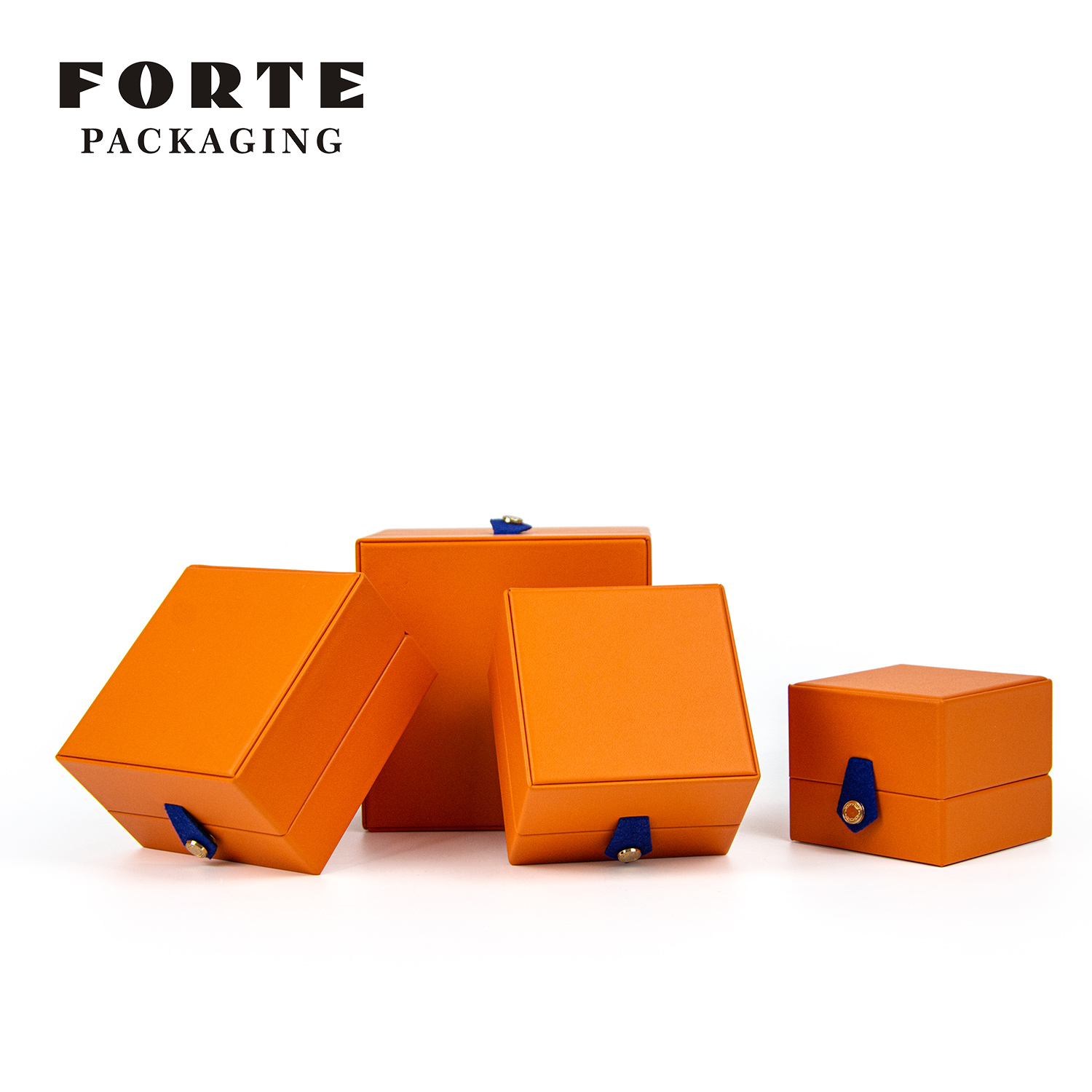 FORTE Branded elegance fashion orange bangle pendant box luxury ring custom jewelry packaging set box